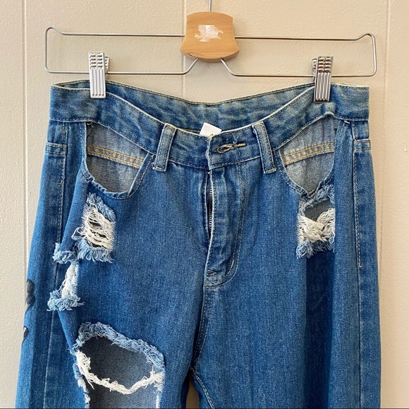 Hand-Painted Ripped Jeans - Picture 7 of 15